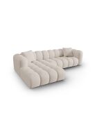 Canapé d'angle gauche modulaire Astro 4 places beige - 300x190x70 cm