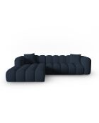 Canapé d'angle gauche modulaire Astro 4 places bleu roi - 300x190x70 cm