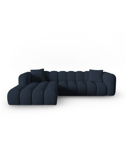 Canapé d'angle gauche modulaire Astro 4 places bleu roi - 300x190x70 cm