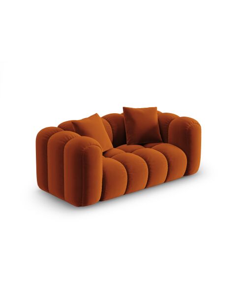 Astro 2-Sitzer-Samtsofa Terrakotta - 178x94x70 cm