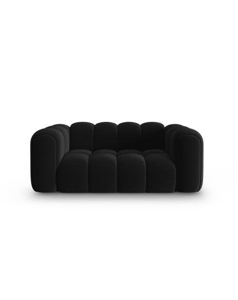 Astro 2-Sitzer-Sofa aus schwarzem Samt - 178x94x70 cm