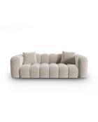 Astro modulaire 4-zitsbank van ecru fluweel - 238x94x70 cm