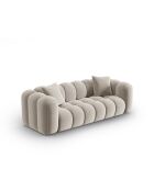 Astro modulaire 4-zitsbank van ecru fluweel - 238x94x70 cm