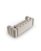 Astro modulaire 4-zitsbank van ecru fluweel - 238x94x70 cm