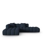 Canapé d'angle gauche modulaire Astro 4 places bleu roi - 300x190x70 cm