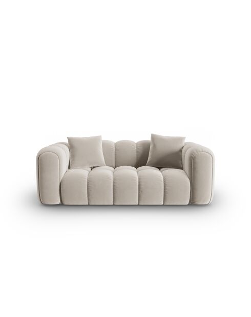 Astro 3-Sitzer-Samtsofa ecru - 208x94x70 cm