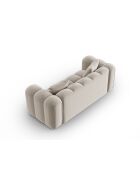Astro 3-Sitzer-Samtsofa ecru - 208x94x70 cm