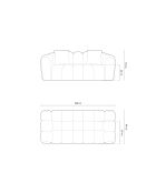 Astro 3-Sitzer-Sofa Burgunderrot - 208x94x70 cm