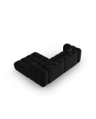 Astro 3-Sitzer-Ecksofa aus schwarzem, modularem Samt, rechts, 238 x 190 x 70 cm
