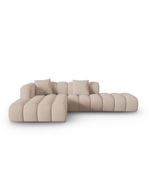 Canapé d'angle gauche modulaire Astro 4 places cappuccino - 300x190x70 cm