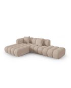 Canapé d'angle gauche modulaire Astro 4 places cappuccino - 300x190x70 cm