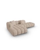 Canapé d'angle gauche modulaire Astro 4 places cappuccino - 300x190x70 cm