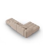 Canapé d'angle gauche modulaire Astro 4 places cappuccino - 300x190x70 cm