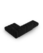 Astro Modulares Ecksofa aus Samt für 4 Personen, schwarz, rechts, 300 x 190 x 70 cm