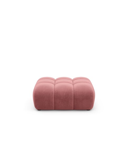 Pouf velours Astro 1 place flamant - 90x70x43 cm