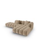 Astro Modulares Ecksofa aus Samt für 4 Personen im Sand — 300x190x70 cm
