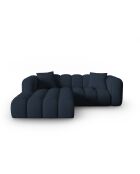 Canapé d'angle gauche modulaire Astro 3 places bleu roi - 238x190x70 cm