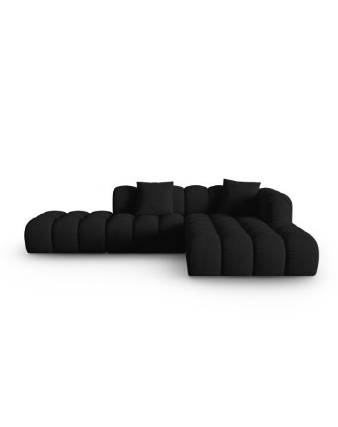 Astro 4-Sitzer schwarzes modulares rechtes Ecksofa - 300x190x70 cm
