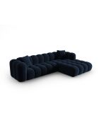 Astro Modulares Ecksofa aus Samt für 4 Personen, rechts, königsblau - 300x190x70 cm