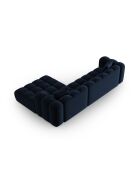 Astro Modulares Ecksofa aus Samt für 4 Personen, rechts, königsblau - 300x190x70 cm