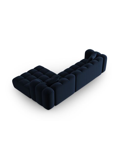 Astro Modulares Ecksofa aus Samt für 4 Personen, rechts, königsblau - 300x190x70 cm