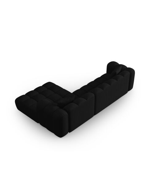 Astro 4-Sitzer schwarzes modulares rechtes Ecksofa - 300x190x70 cm