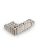 Astro Modulares Ecksofa aus Samt für 4 Personen, ecrufarben, 300 x 190 x 70 cm