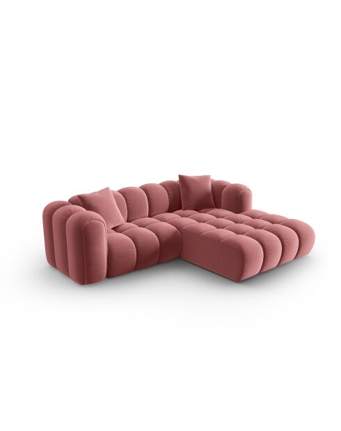 Astro Flamant 3-Sitzer Modulares Ecksofa aus Samt, rechts, 238 x 190 x 70 cm