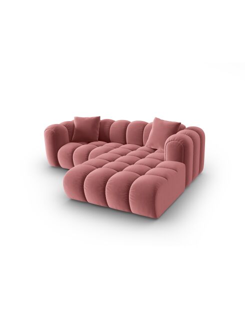 Astro Flamant 3-Sitzer Modulares Ecksofa aus Samt, rechts, 238 x 190 x 70 cm