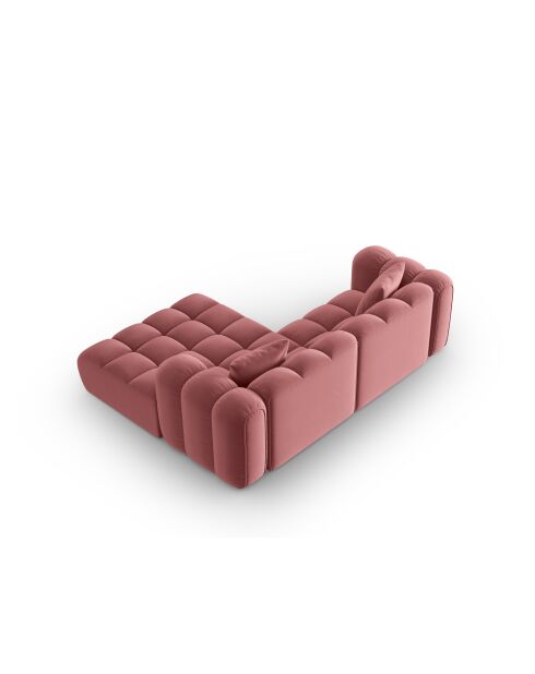 Astro Flamant 3-Sitzer Modulares Ecksofa aus Samt, rechts, 238 x 190 x 70 cm