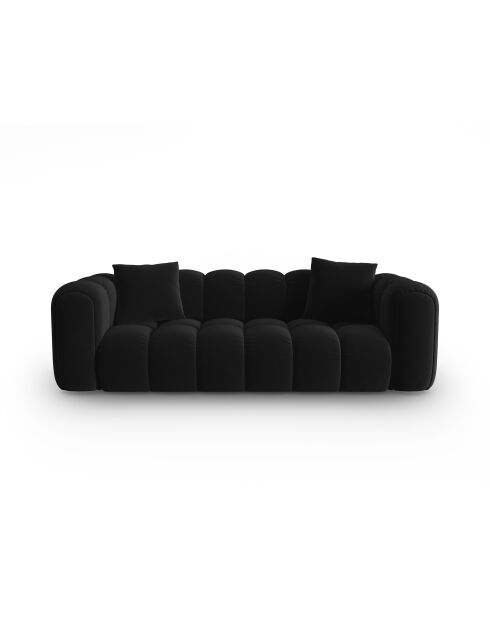 Astro Modulares 4-Sitzer-Sofa aus schwarzem Samt - 238 x 94 x 70 cm