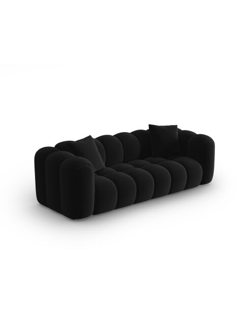 Astro Modulares 4-Sitzer-Sofa aus schwarzem Samt - 238 x 94 x 70 cm