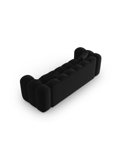 Astro Modulares 4-Sitzer-Sofa aus schwarzem Samt - 238 x 94 x 70 cm