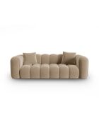 Astro 4-zits modulaire fluwelen bank in zand - 238x94x70 cm