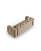 Astro 4-zits modulaire fluwelen bank in zand - 238x94x70 cm