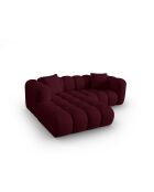 Canapé d'angle gauche modulaire Astro 3 places bordeaux - 238x190x70 cm