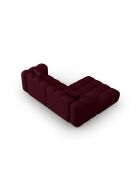 Canapé d'angle gauche modulaire Astro 3 places bordeaux - 238x190x70 cm