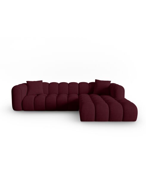Astro 4-Sitzer Bordeaux modulares rechtes Ecksofa - 300x190x70 cm
