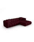 Astro 4-Sitzer Bordeaux modulares rechtes Ecksofa - 300x190x70 cm