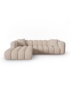 Canapé d'angle gauche modulaire Astro 4 places cappuccino - 300x190x70 cm