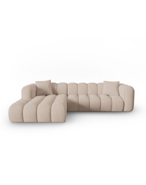 Canapé d'angle gauche modulaire Astro 4 places cappuccino - 300x190x70 cm