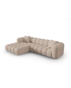 Canapé d'angle gauche modulaire Astro 4 places cappuccino - 300x190x70 cm