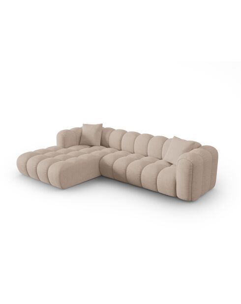 Canapé d'angle gauche modulaire Astro 4 places cappuccino - 300x190x70 cm
