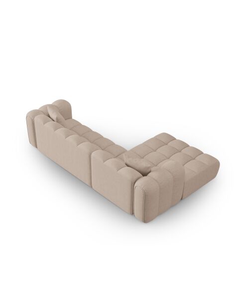 Canapé d'angle gauche modulaire Astro 4 places cappuccino - 300x190x70 cm