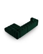 Astro Modulares Ecksofa aus Samt für 4 Personen, rechts, flaschengrün - 300x190x70 cm