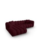Canapé d'angle gauche modulaire Astro 4 places bordeaux - 300x190x70 cm