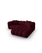 Astro 3-Sitzer Bordeaux modulares rechtes Ecksofa - 238x190x70 cm
