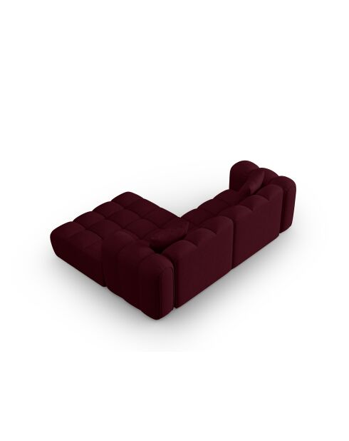 Astro 3-Sitzer Bordeaux modulares rechtes Ecksofa - 238x190x70 cm