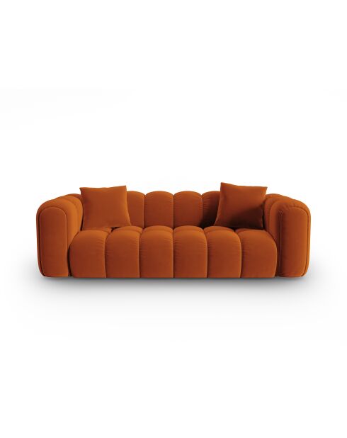 Modulares 4-Sitzer-Sofa Astro aus Terrakottasamt — 238 x 94 x 70 cm