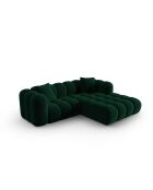 Astro 3-Sitzer modulares Ecksofa aus Samt rechts flaschengrün - 238x190x70 cm